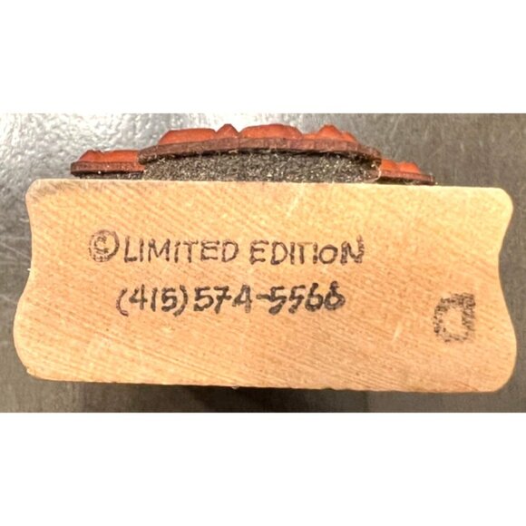 Limited Edition Wood Mounted Rubber Stamp - Bumblebee Ghost Design - Picture 3 of 3